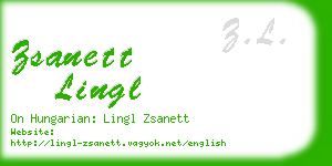 zsanett lingl business card